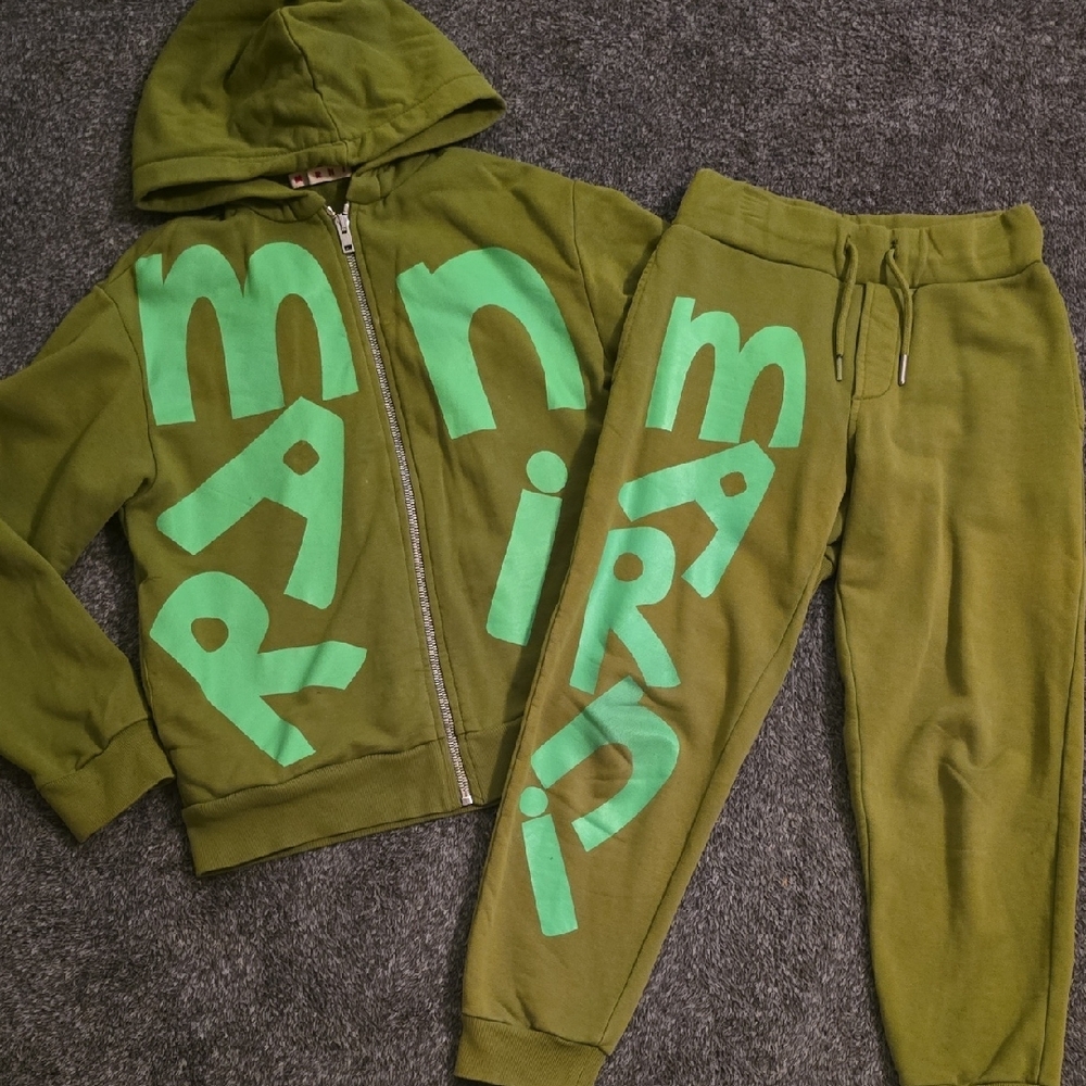 Marni Kids Hoodie And Sweatpant Set